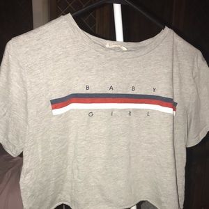 crop top “baby girl” shirt